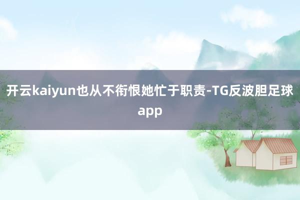 开云kaiyun也从不衔恨她忙于职责-TG反波胆足球app