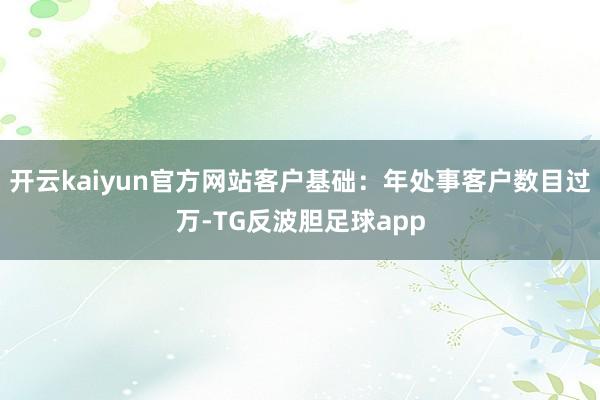开云kaiyun官方网站客户基础：年处事客户数目过万-TG反波胆足球app