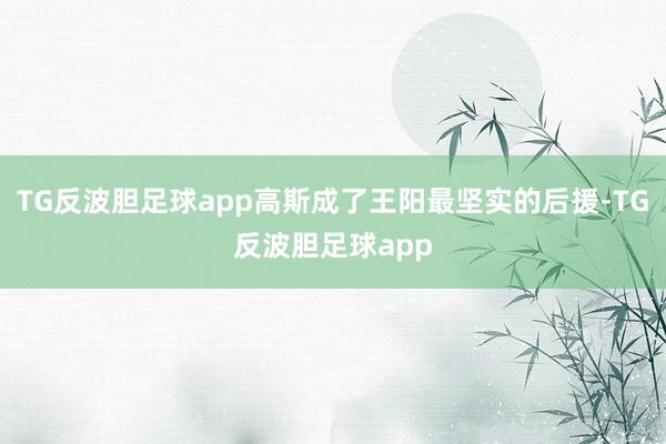 TG反波胆足球app高斯成了王阳最坚实的后援-TG反波胆足球app