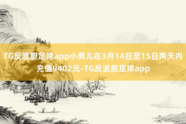 TG反波胆足球app小男儿在3月14日至15日两天内充值9402元-TG反波胆足球app