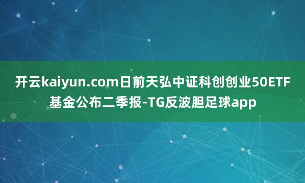 开云kaiyun.com日前天弘中证科创创业50ETF基金公布二季报-TG反波胆足球app