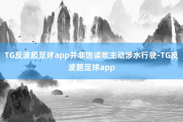 TG反波胆足球app并非饱读吹主动涉水行驶-TG反波胆足球app