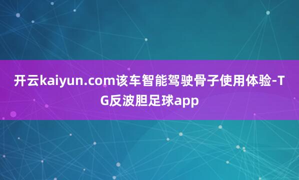 开云kaiyun.com该车智能驾驶骨子使用体验-TG反波胆足球app