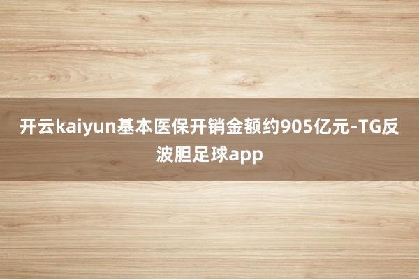 开云kaiyun基本医保开销金额约905亿元-TG反波胆足球app
