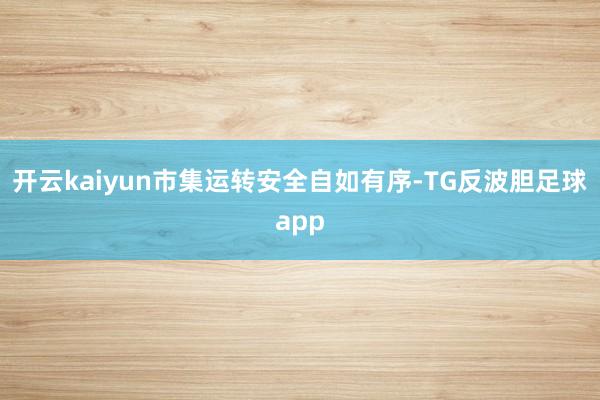 开云kaiyun市集运转安全自如有序-TG反波胆足球app