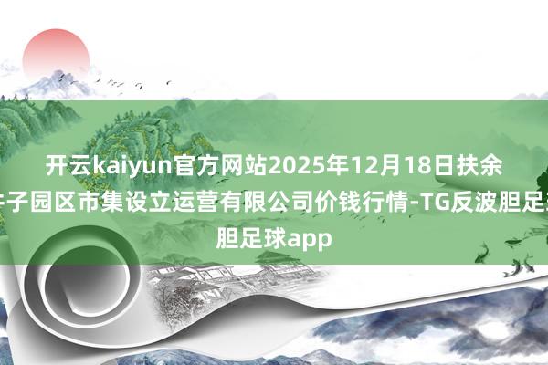 开云kaiyun官方网站2025年12月18日扶余市三井子园区市集设立运营有限公司价钱行情-TG反波