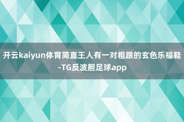开云kaiyun体育简直王人有一对粗跟的玄色乐福鞋-TG反波胆足球app